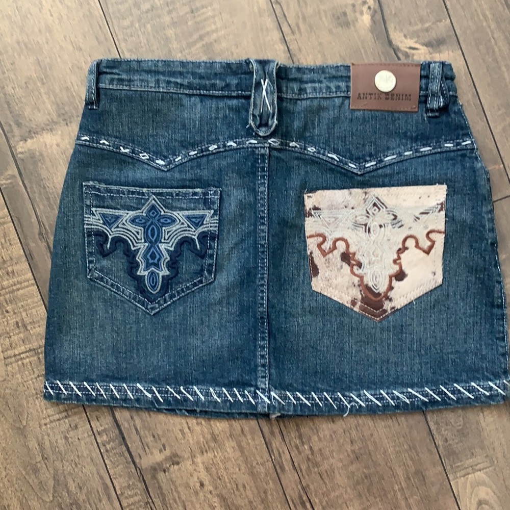 Antik Denim Cowboy Mini Skirt